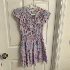 LoveShackFancy x Target Women Lou Dress Floral Ruffle Lace Mini Size XS